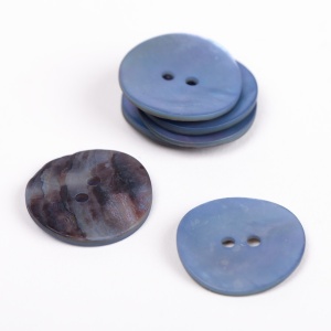 Nasture din sidef rotund 20mm - Albastru