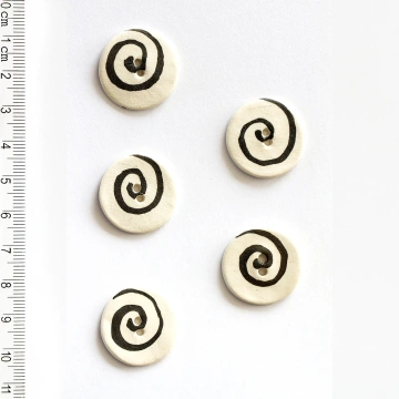 Nasturi Spirală Alb-Negru - Incomparable Buttons