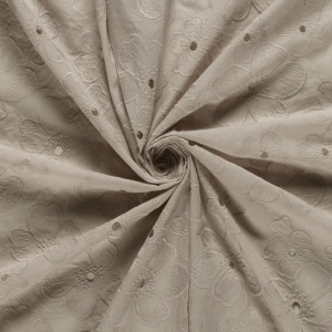 Poplin Brodat Floral - Beige - Img 4