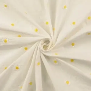 Poplin Brodat Margarete- White
