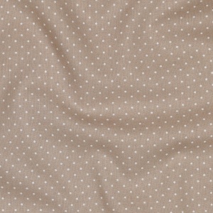 Poplin Bumbac Imprimat Buline Mici - Sand