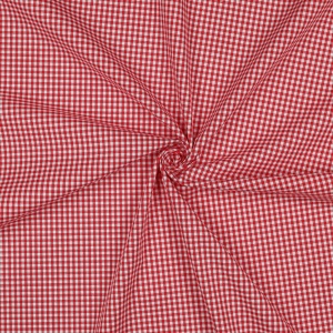 Poplin Bumbac Yarn Dyed Carouri 2.7mm - Rosu - Img 2