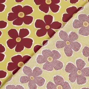 Poplin Imprimat floral - Galben - Img 4