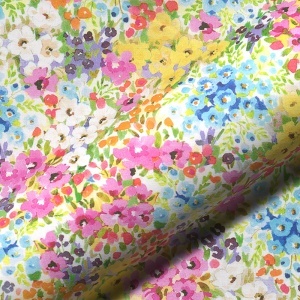 Poplin Premium Imprimat - Flori Multicolore - Img 2