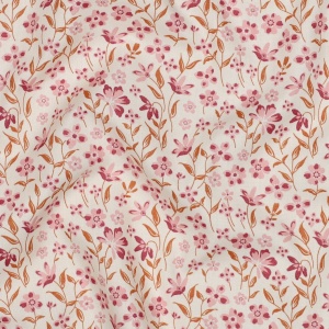 Poplin Premium Imprimat floricele - Pink