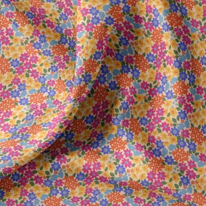 Bumbac Imprimat Flori - Pink & Yellow