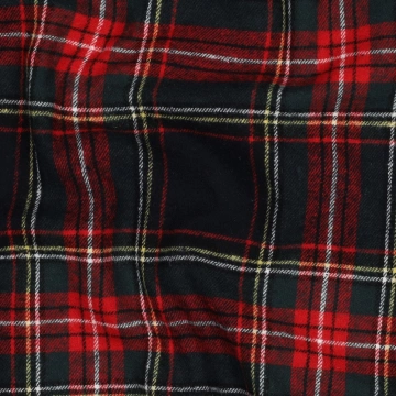 Flanel de bumbac în carouri tartan - Navy și Roșu - Img 2