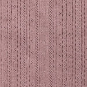 Jerse Bumbac Pointelle Stripes - Old Pink