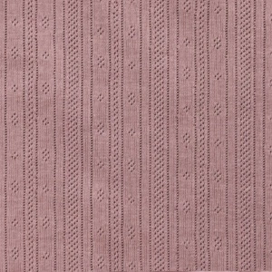 Jerse Bumbac Pointelle Stripes - Old Pink