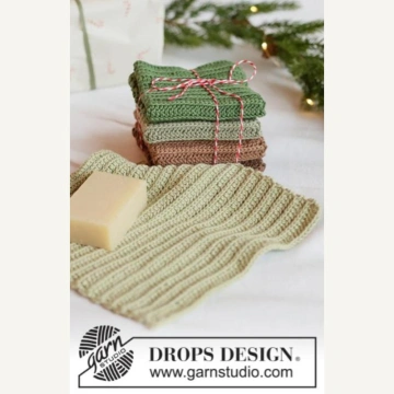 Kit DROPS Lavete croșetate – Winter Forest Washcloths