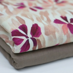Material In 100% Imprimat - Abstract Flowers