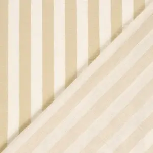 Material Muselină Imprimată Dungi Bej, 100% bumbac - Img 4