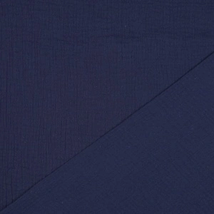 Material Muselină Organică GOTS, 100% bumbac - Navy - Img 3