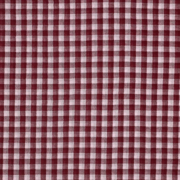 Material Muselină Yarn Dyed Dungi și Carouri, 100% bumbac - Burgundy - Img 2