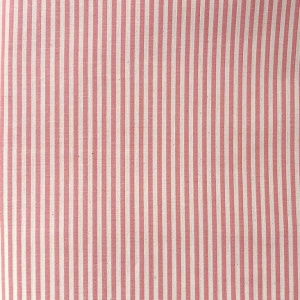 Material Subtire cu Dungi din Bumbac si Vascoza - White & Coral