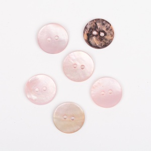 Nasture din sidef rotund 15mm - Roz Pudrat - Img 3