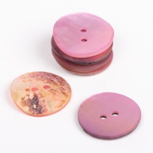 Nasture din sidef rotund 20mm - Roz