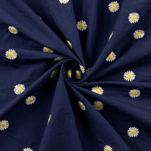 Poplin Brodat Margarete - Navy - Img 2