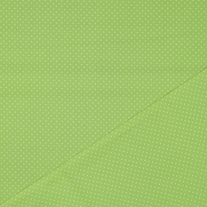 Poplin Bumbac Imprimat Buline Mici - Lime - Img 3
