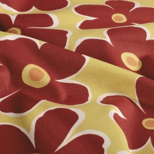 Poplin Imprimat floral - Galben
