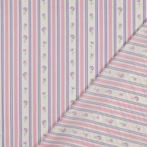 Poplin Premium Imprimat Dungi Si Flori - Purple - Img 4