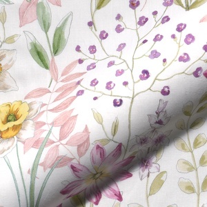 Poplin Premium Imprimat - Flori Roz - Img 2