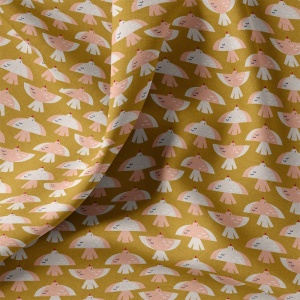 Bumbac Imprimat Flori - Yellow & Pink