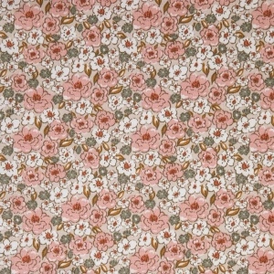 Bumbac Imprimat Floricele - Kalmia Beige & Tea Rose