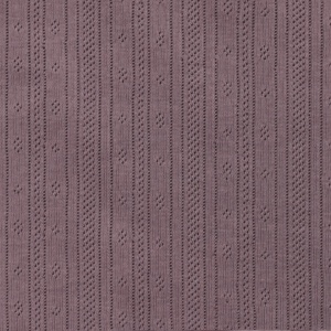 Jerse Bumbac Pointelle Stripes - Old Mauve
