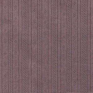Jerse Bumbac Pointelle Stripes - Old Mauve