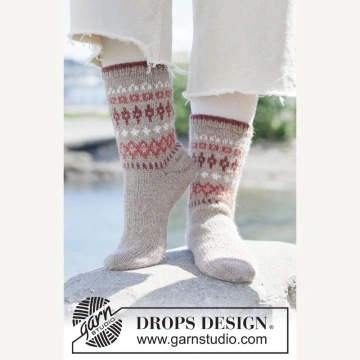 Kit DROPS Șosete tricotate – Berry Charm