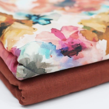 Material In 100% Imprimat - Aquarel Flowers