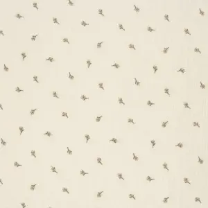 Material Muselină Brodată Flori Roz, 100% bumbac - Off White - Img 2