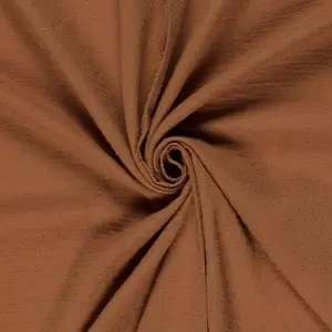 Material Muselină Dobby Dots, 100% bumbac - Redwood - Img 3