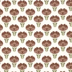 Material Muselină Imprimată Flori Mari, 100% bumbac - White - Img 2