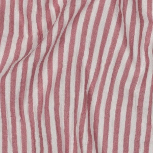 Material Muselină Yarn Dyed Dungi, 100% bumbac - Rose
