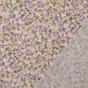Material Voile Bumbac Flori - Lila - Img 3