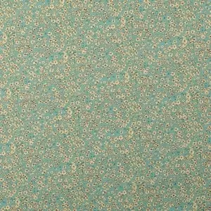 Material Voile Bumbac Flori - Turqoise - Img 2