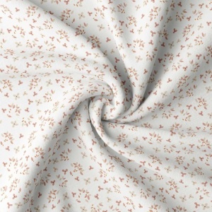 Muselina Imprimata Flori - White & Soft Tones
