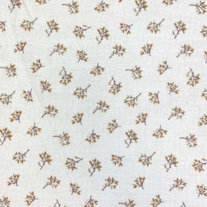 Muselina Imprimata Flori - White