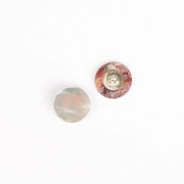Nasture din sidef cu picior 15mm - Alb