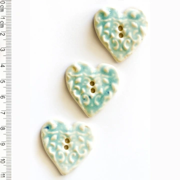 Nasturi Mari Inimă Bleu - Incomparable Buttons