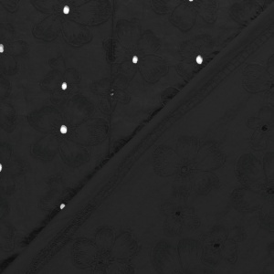 Poplin Brodat Floral - Black - Img 4