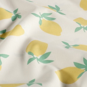 Poplin Imprimat lamai- Off White