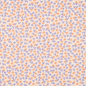 Poplin Organic Imprimat Flori - Piersică