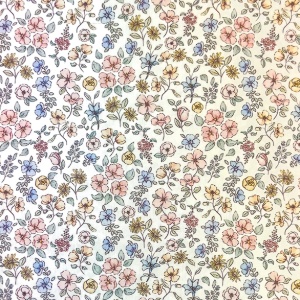 Poplin Premium Imprimat Digital Floricele - Pastel