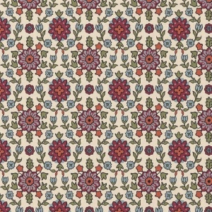 Bumbac Imprimat Kumba - Bordeaux & Blue