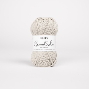 DROPS Bomull-Lin Uni Color 02 Off White - Img 3