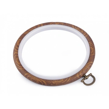 Gherghef imitație lemn cu agățătoare - 12 cm
