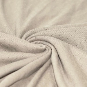 Jerse Bumbac Pointelle Mini - Light Beige